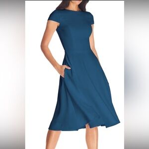 Dress the Population - Livia Peacock blue